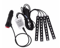 Automotive atmosphere One to four lights Remote 4x9 LED atmosphere lamp Indoor foot lamp