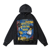 Cartoon Printed Loose Hooded Bathroom