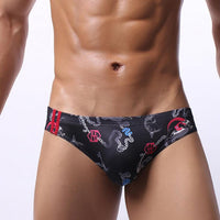 Men's Fashion Casual Printed U Convex Mesh Breathable Moisture Wicking Briefs