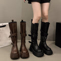 Women's Multi Functional Belt Buckle Long Boots