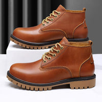 High Quality Height Increasing Insole First Layer Cowhide Big Head Men's Shoes