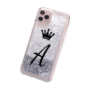 Mobile phone case 26 English letters liquid quicksand