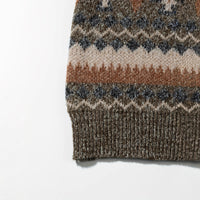 Mens Thickened Crew-Neck Pullover Sweater With Printed Design And Relaxed Fit