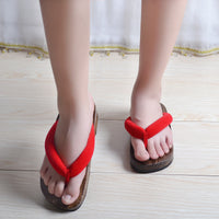 Wooden sandals and slippers round head clogs