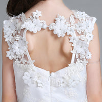 Back Hollow Children Petal Long Wedding Dress