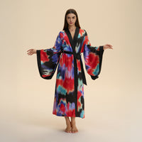 Satin Pajamas With Wide Sleeves For Women