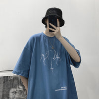 Mens Trendy Loose-fitting Short-sleeve T-shirt