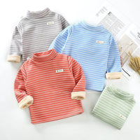 New children's autumn and winter plus velvet base shirt