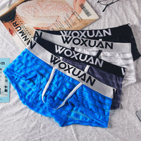 Men's Transparent Underwear Striped Boxers