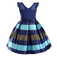 Girls bow beaded flower dress