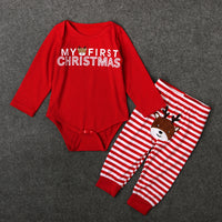 Christmas fawn long-sleeved two-piece suit