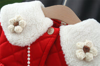 Fleece-lined Warm Little Girl Cotton Padded Coat