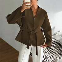 Casual Vacation Strap Long Sleeve Suit Coat Women's Clothing