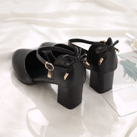 Women's Closed Toe Chunky Heel High Heels