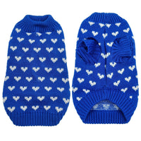 Autumn And Winter Warm Red Love Dog Clothes Sweater Skirt