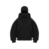 Fleece-lined Double Hood Unique Design Hooded Sweater