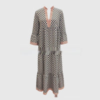 Loose-fit Retro Casual Dress For Women