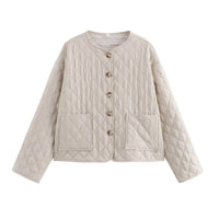 Women's Clothing Autumn And Winter New Fashion Linen Blended Cotton Jacket Coat
