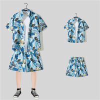 Short Sleeve Printed Shirt Summer Thin Suit