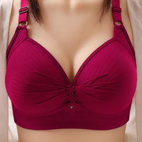Triple Breasted Women's Bra Thin Mold Cup