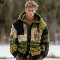 Men's 3D Digital Printed Loose Hooded Sweatshirt Cardigan Jacket