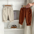 Printed Corduroy Loose Casual Trousers