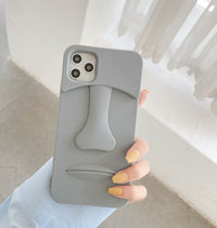 Compatible with Apple , Fun cartoon stone mobile phone case