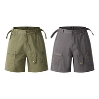 Retro Workwear Shorts Men And Women Zipper