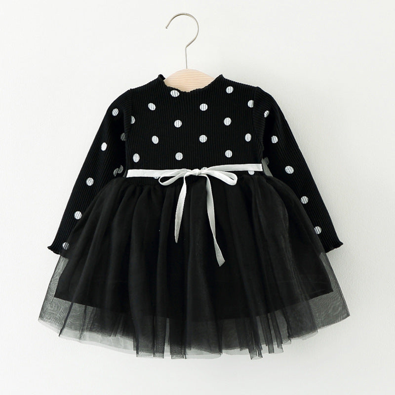 Foreign Children Years Of Foreign Trade Explosion Of Baby Cotton Long Sleeved Dress Korean Princess Dress Girls.