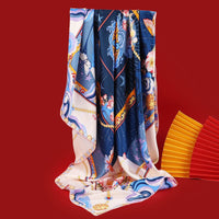 Plain crepe silk gift scarf