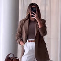 Stylish French Solid Color COAT