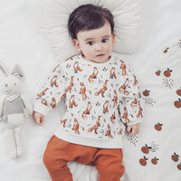 Round Neck Pullover Baby Long Sleeve Cotton Top