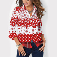Women's Button Lapel Long Sleeve Shirt