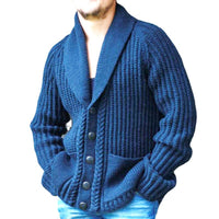 Men's Fall And Winter Lapels Long-sleeved Sweater