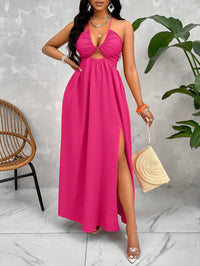 European And American-style Sexy Strapless V-neck Loose-fitting Dress