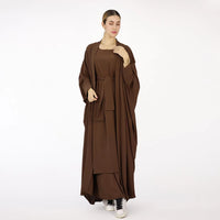 Ethnic Style Solid Color Two Piece Dress