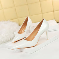 Women's Fashion Simple Stiletto Glossy Patent Leather High Heels