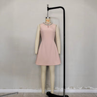 French Style European Chic Pale Sleeveless Beaded Dress