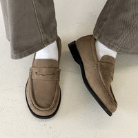 Atmosphere Basic Soft Bottom Slip-on Niche Casual All-match Leather Shoes