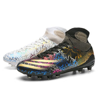 Fashion Personality New Men's High Top Soccer Football Shoes