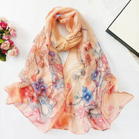 Summer Sunscreen Scarf Beach Scarf Wholesale Long Women's Soft Plum Blossom Ladies Decoration Thin Scarf Scarf