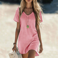Women's V-Neck Casual Comfortable Pocket Dress