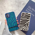 Fine Hole Mobile Phone Case Zebra Pattern