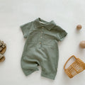 Western Style Summer Boy Short Sleeve Rompers