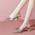 Versatile Fashionable Pointed-Toe Open-Heel High Heels Womens Sandals