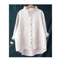 Women's Loose Print Crew Neck Casual Plus Size Shirt