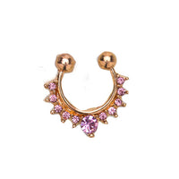 No Holes For Body Piercing With Alloy Diamond False Nose Ring
