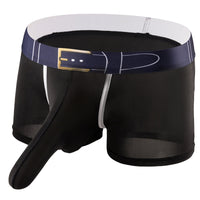 Ice Silk Comfort Breathable Solid Color Elephant Nose Boys Mid-waist Underwear