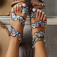 Women's Butterfly-Decorated Flat Sandals