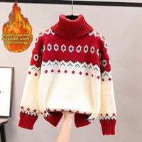 Loose Christmas Turtleneck Female Knitting Sweater